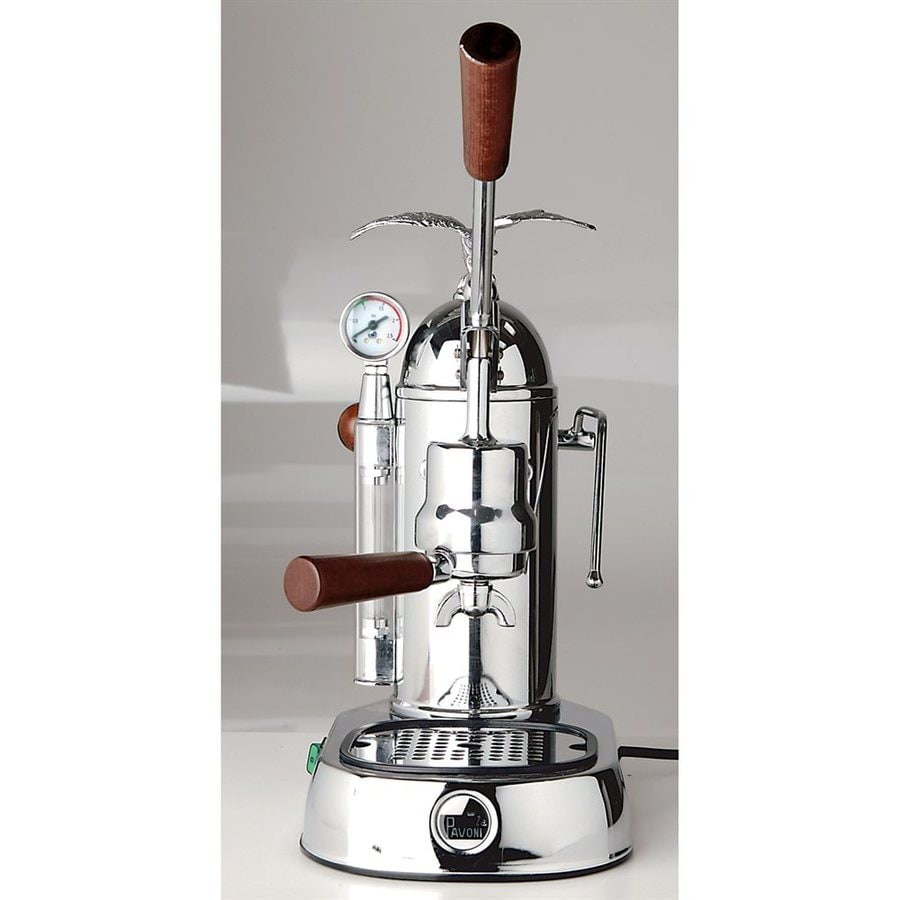 La Pavoni Chromed Brass Manual Espresso Machine at