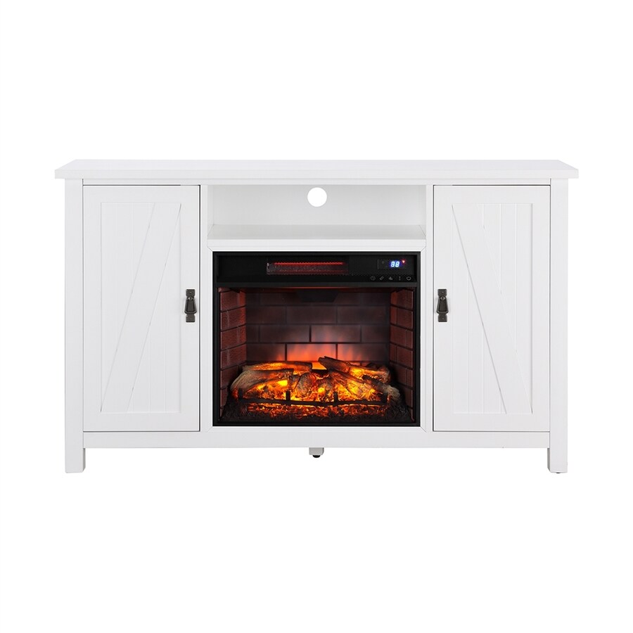 Boston Loft Furnishings 58 In W White Infrared Quartz Electric Boston Loft Furnishings 58 In W White Infrared Quartz Electric Fireplace