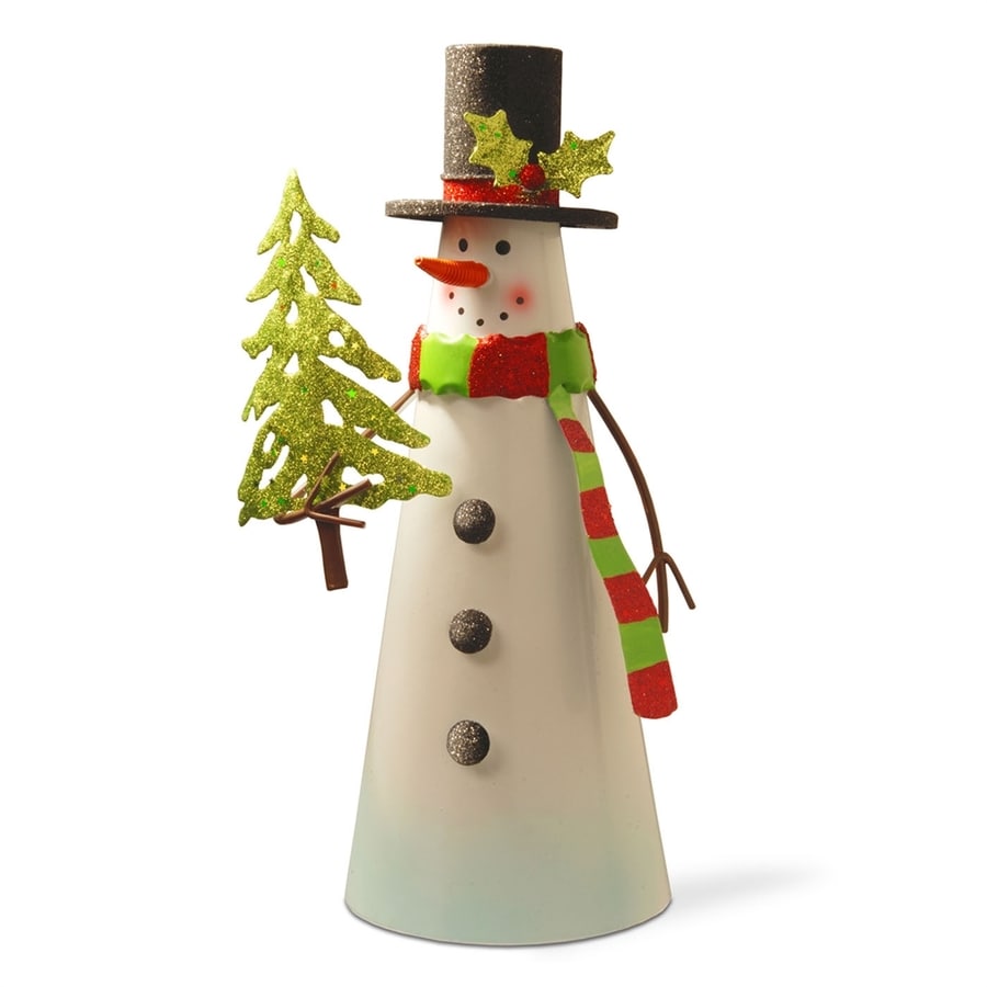 woodland snowman figurines