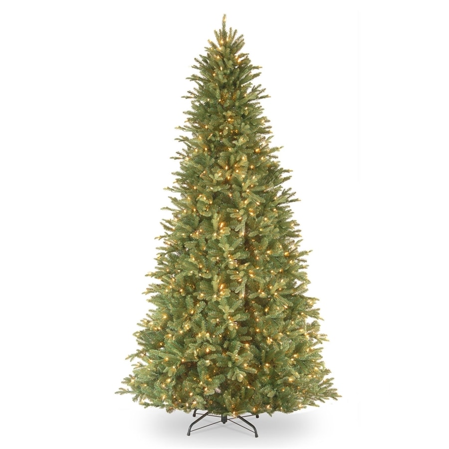 National Tree Company 12-ft Pre-lit Slim Artificial Christmas Tree with ...