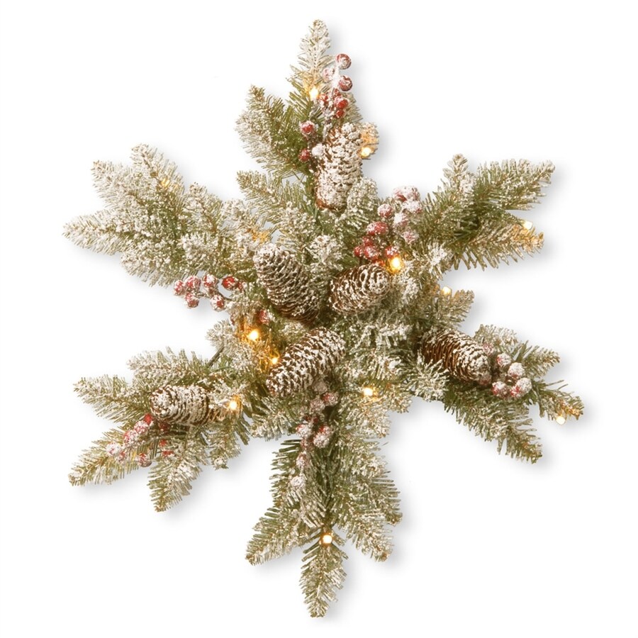 National Tree Company Lighted Snowflake Pinecones With White National Tree Company Lighted Snowflake Pinecones With White Led Lights