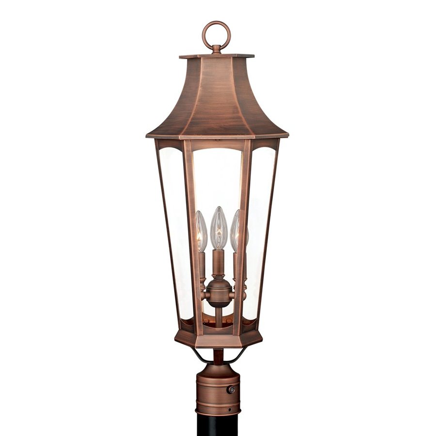 Cascadia Lighting Preston 27.25in H Brushed Copper Post Light at