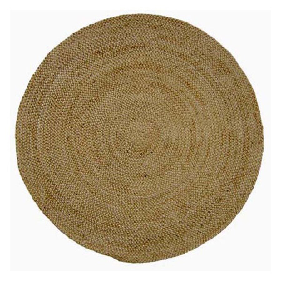 Acura Rugs Jute Natural Round Indoor Handcrafted Area Rug Common