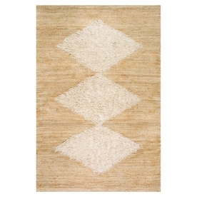 At Lowes Nuloom Melida Natural Bleached Indoor Handcrafted Area Rug Common 7 X 10