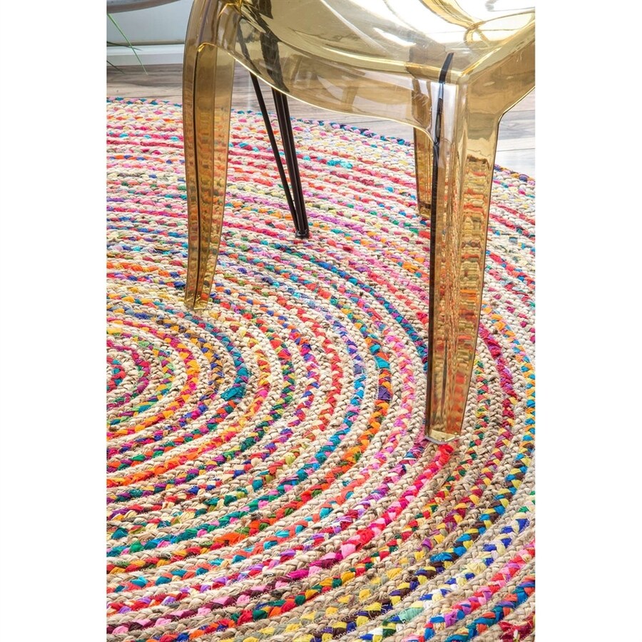 nuLOOM MULTICOLOR ALEEN BRAIDED COTTON / in the Rugs department at