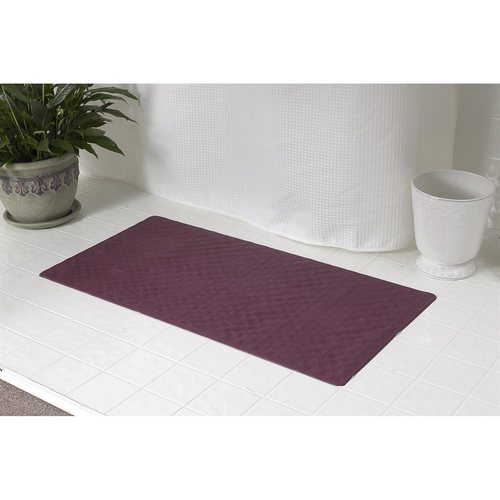 Carnation Home Fashions 36in x 18in Burgundy Rubber Bath Mat in the