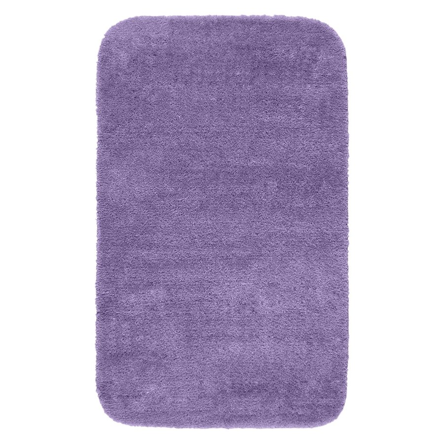 Garland Rug Traditional 50 In X 30 In Purple Nylon Bath Rug At