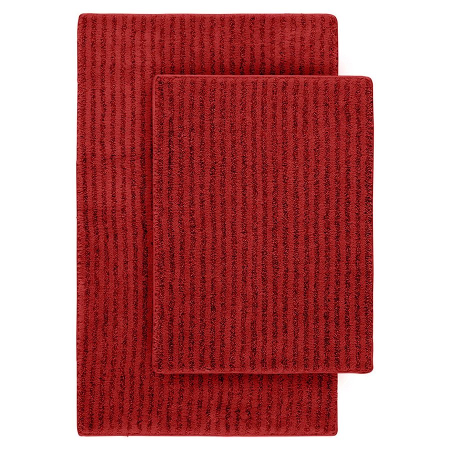 Garland Rug Sheridan Set of 2 Chili Pepper Red Nylon Bath Rug at