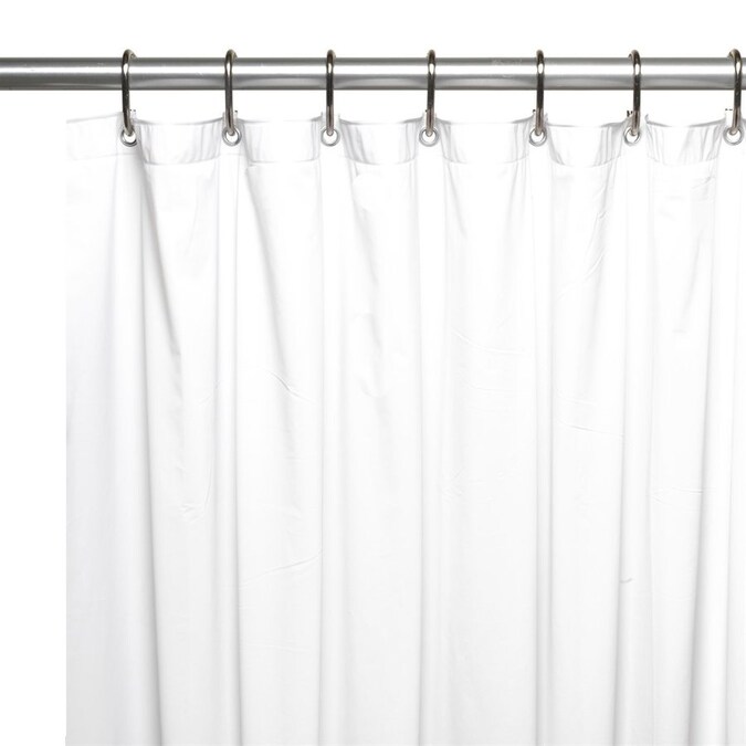 Carnation Home Fashions Vinyl White, 108 X 72 Shower Curtain