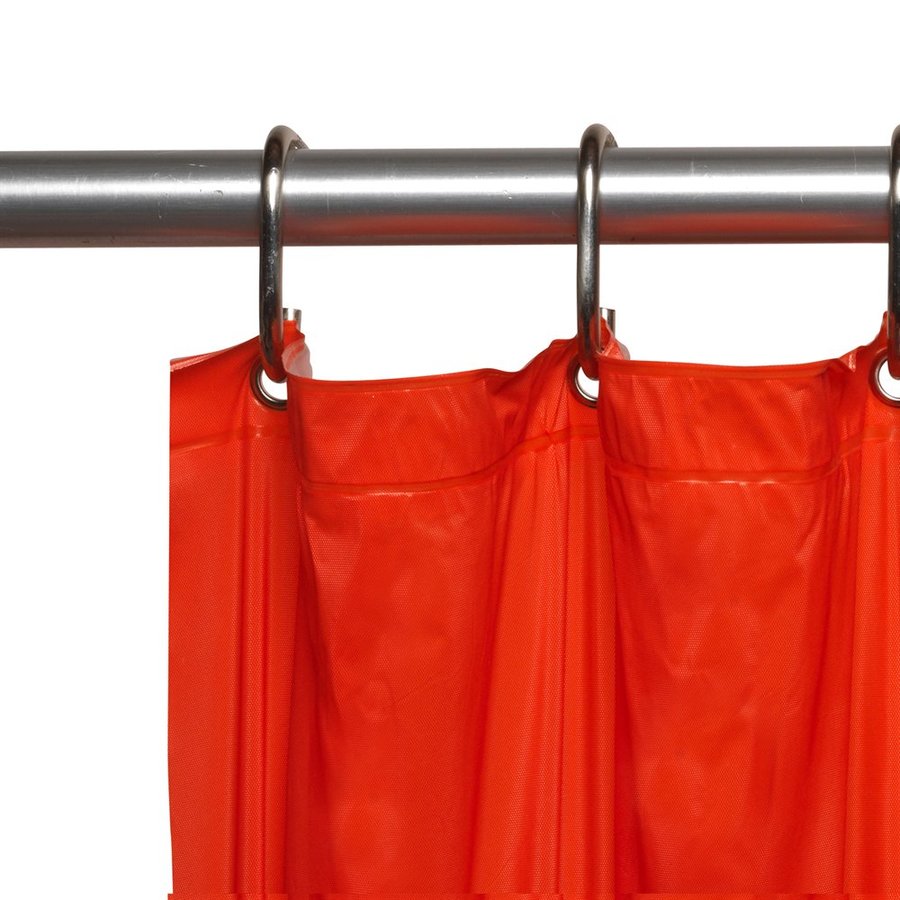 Carnation Home Fashions Vinyl Red Solid Shower Liner 72in x 72in at