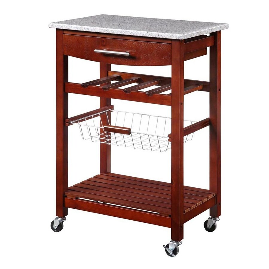 Linon Home Decor Island Red Kitchen Cart At Lowes Linon Home Decor Island Red Kitchen Cart