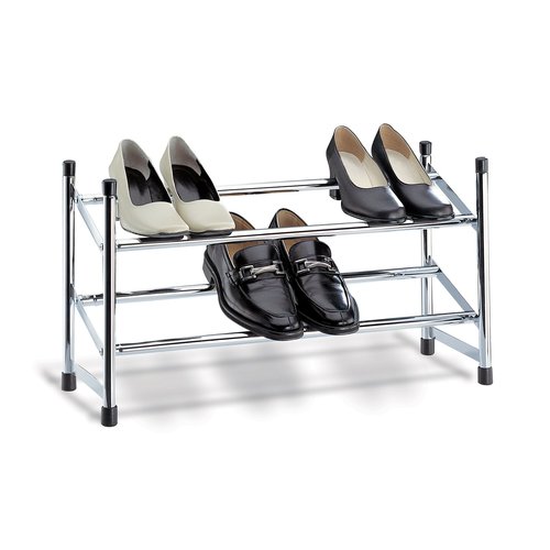 Organize It All 8 Pair Chrome Metal Shoe Rack at Lowes.com