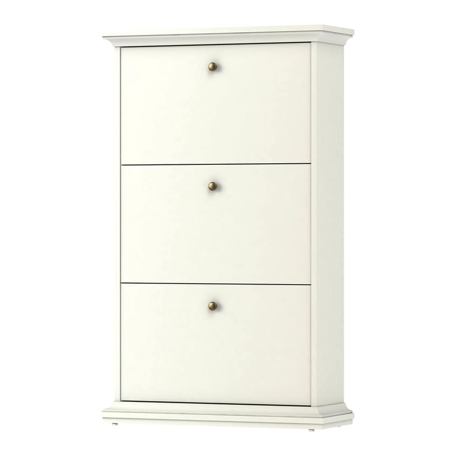 Tvilum White Wood Shoe Cabinet  at Lowes com