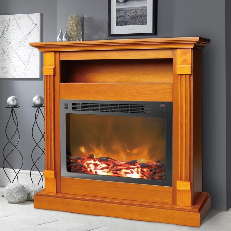 Cambridge 33 9 In W 5115 Btu Teak Mdf Flat Wall Fan Forced Cambridge 33 9 In W 5115 Btu Teak Mdf Flat Wall Fan Forced Electric Fireplace Only