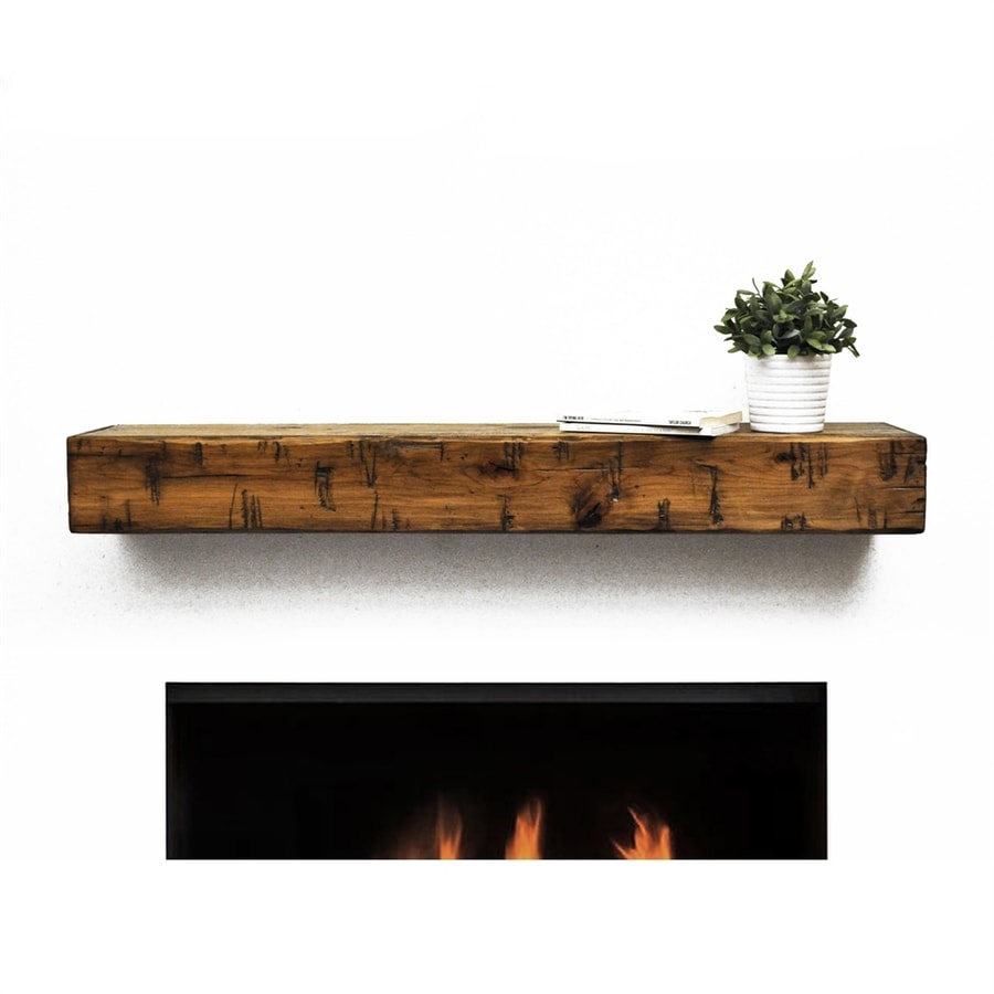 Dogberry Collections 48 In W 5 H X 10 D Aged Oak Alder Modern Fireplace Mantel Image 1 Dogberry Collections 48 In W 5 H X 10 D Aged