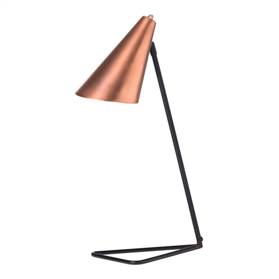 Moe S Home Collection Franklin Gold Desk Lamp With Metal Shade At