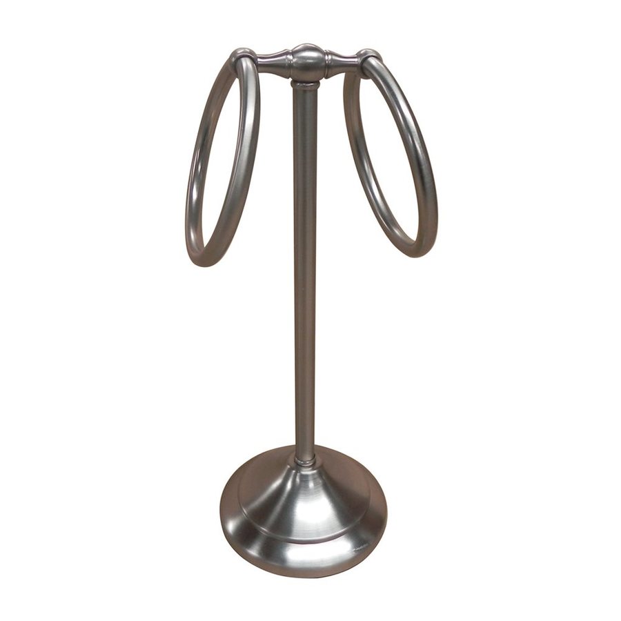 Elegant Home Fashions Satin Nickel Freestanding Countertop Elegant Home Fashions Satin Nickel Freestanding Countertop Towel Ring