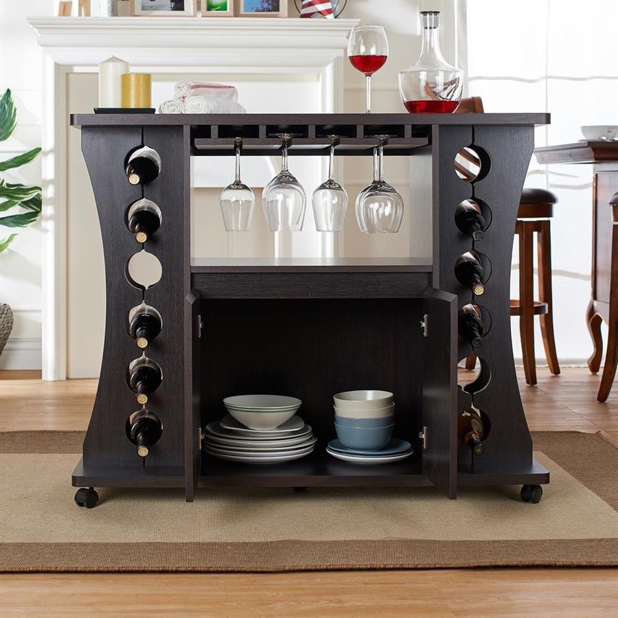Enitial Lab Waltin Wine Rack Serving Cart at