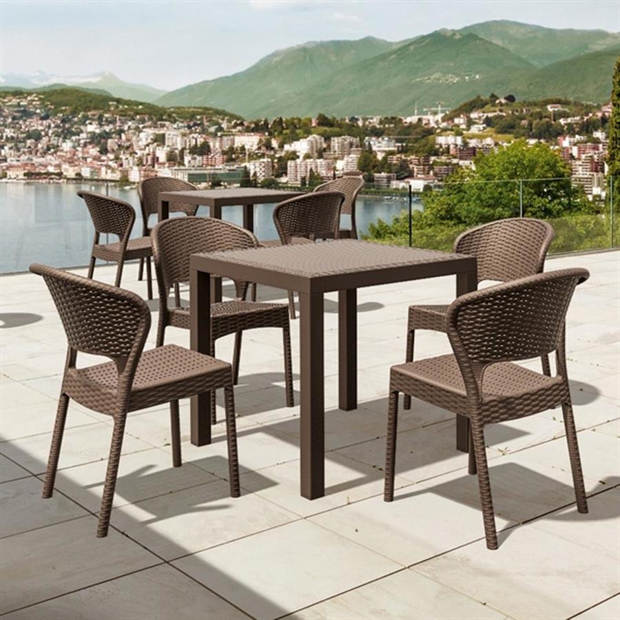 Compamia Daytona 5Piece Plastic Frame Wicker Patio Set at