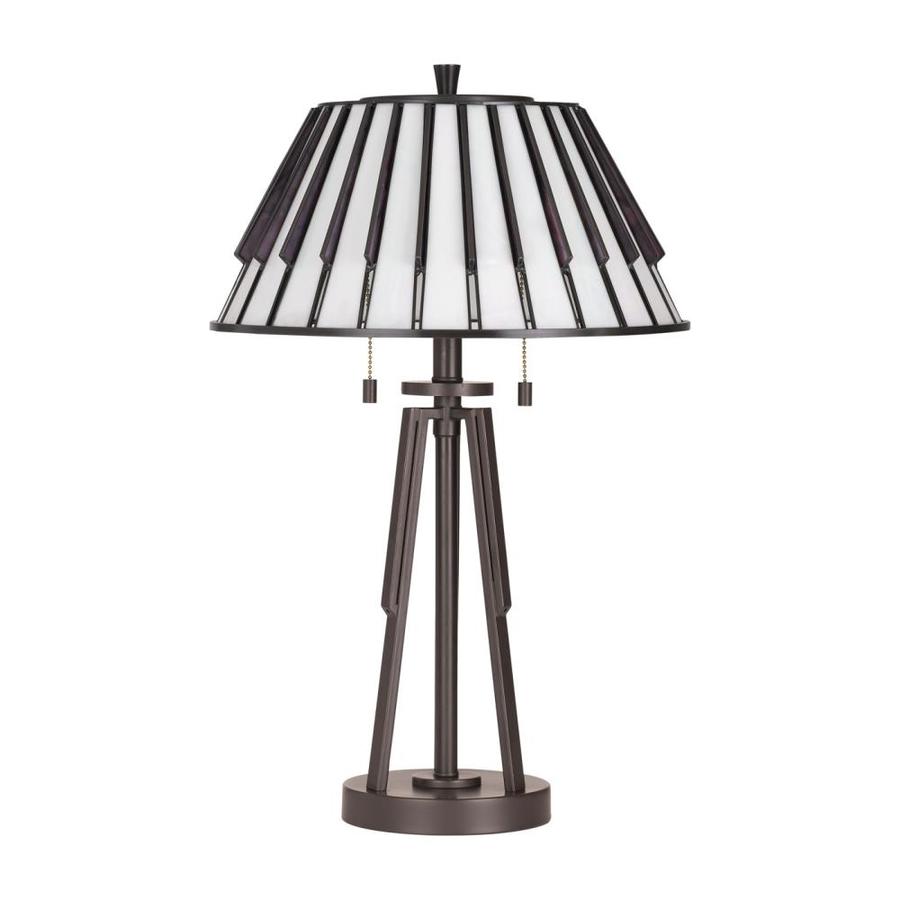 Quoizel 25 In Western Bronze Table Lamp With Glass Shade At Quoizel 25 In Western Bronze Table Lamp With Glass Shade