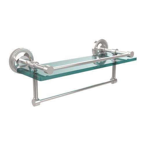 Allied Brass Gallery Polished Chrome Glass Bathroom Shelf in the