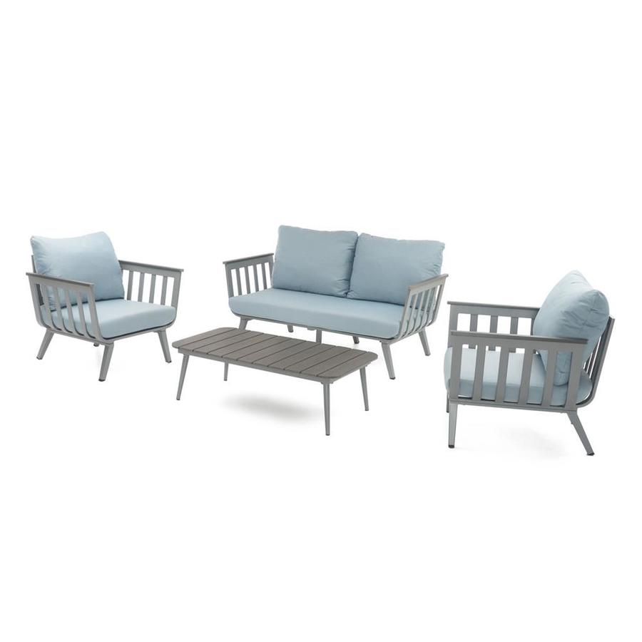 rst brands vera aluminum 4 piece patio conversation set