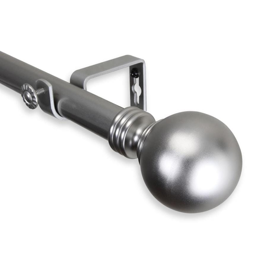 Rod Desyne Flourish 160in To 240in Satin Nickel Steel Curtain Rod Set at Lowes.com
