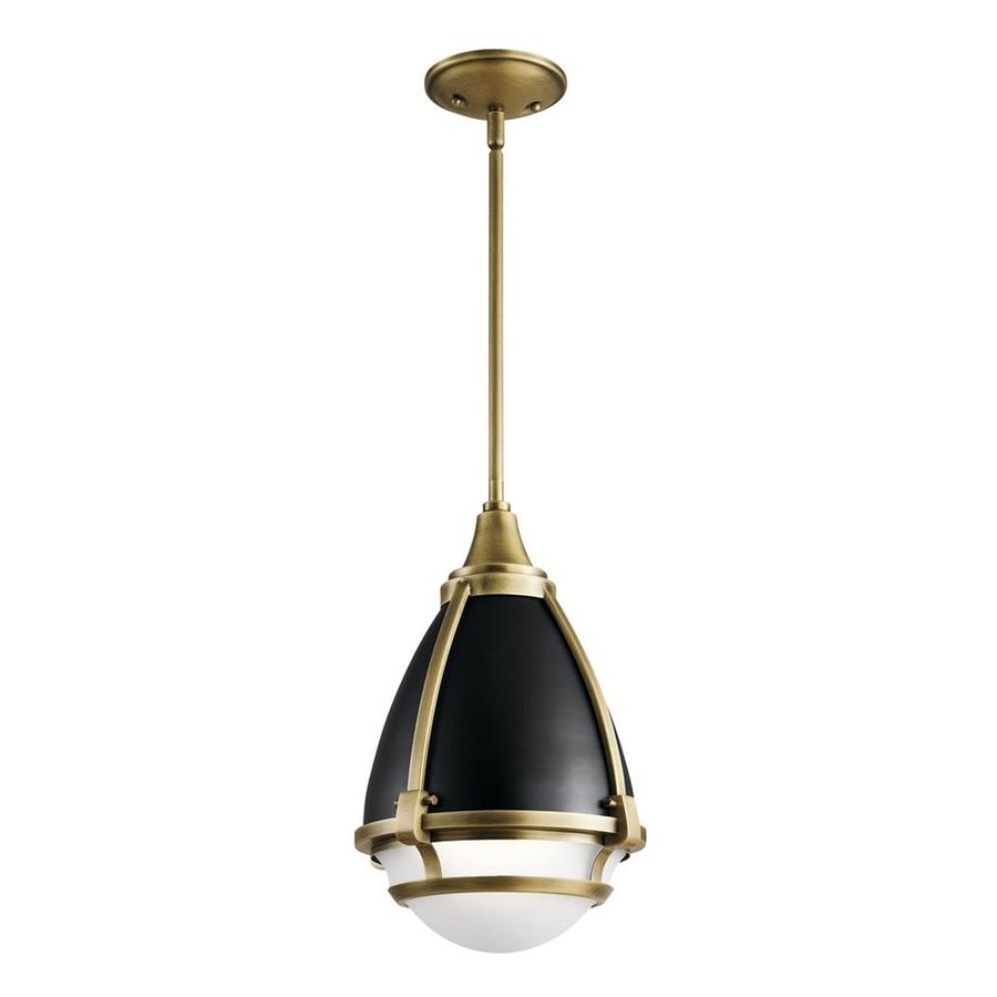 Kichler Ayra Natural Brass Modern/Contemporary Etched Glass Teardrop