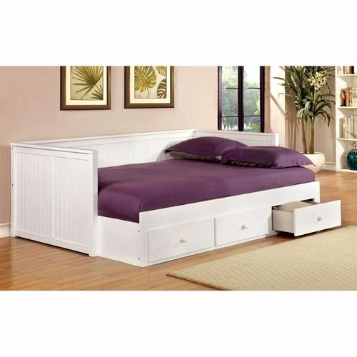 Furniture of America Wolford White Full Bed with Storage at Lowes.com