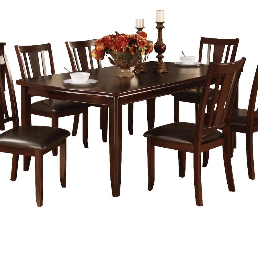 Furniture of America Edgewood Espresso Composite Extending Dining Table ...