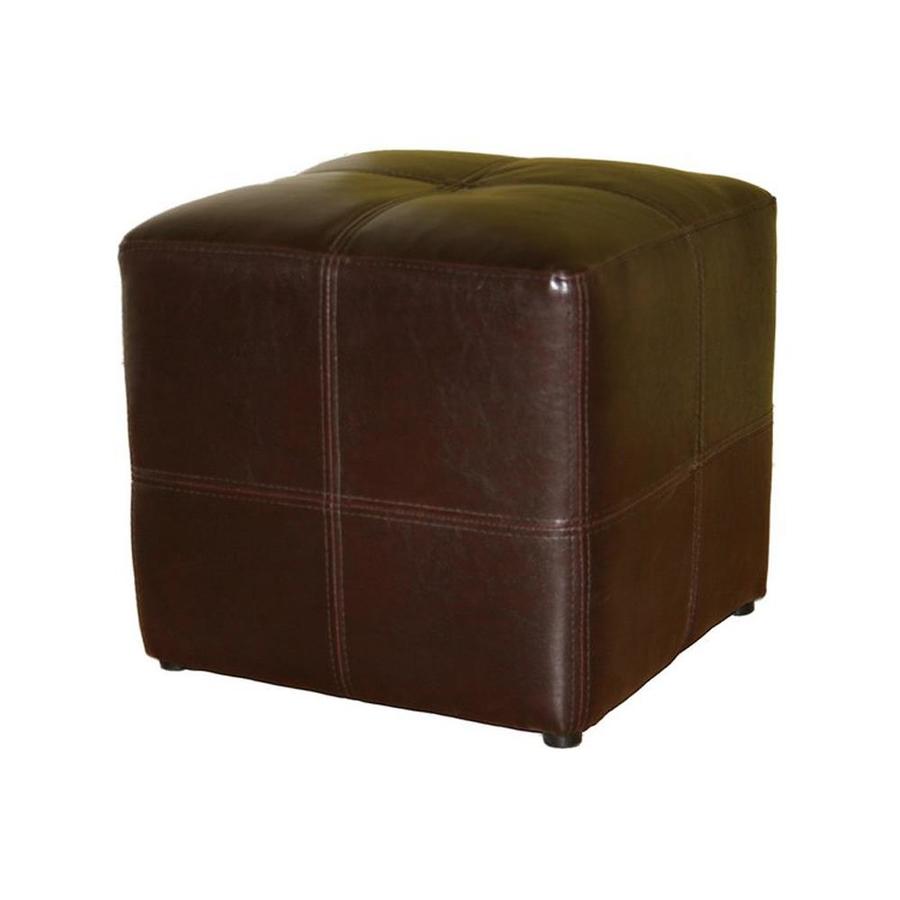 Baxton Studio Nox Casual Espresso Faux Leather Ottoman At Lowes Baxton Studio Nox Casual Espresso Faux Leather Ottoman