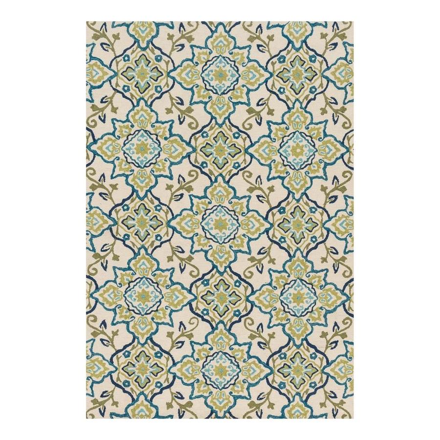 Loloi Francesca Ivory Ocean Round Indoor Handcrafted Area Rug