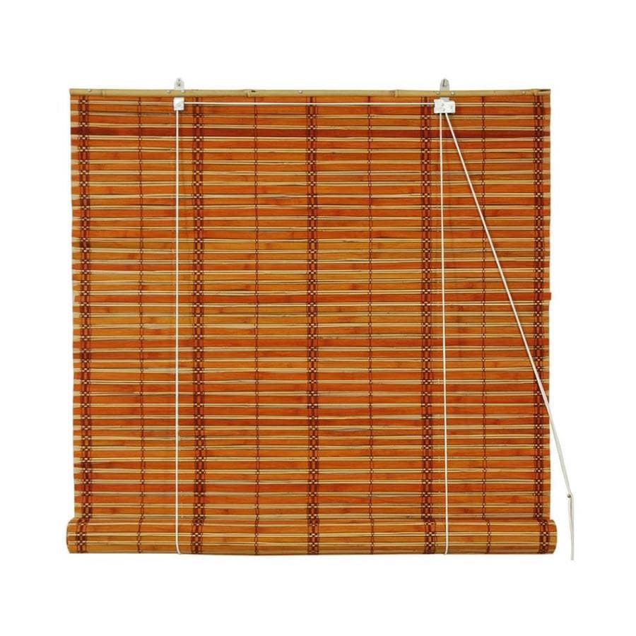 Oriental Furniture Two Tone Honey Bamboo Horizontal Blinds Common Oriental Furniture Two Tone Honey Bamboo Horizontal Blinds Common 48 In Actual X 72