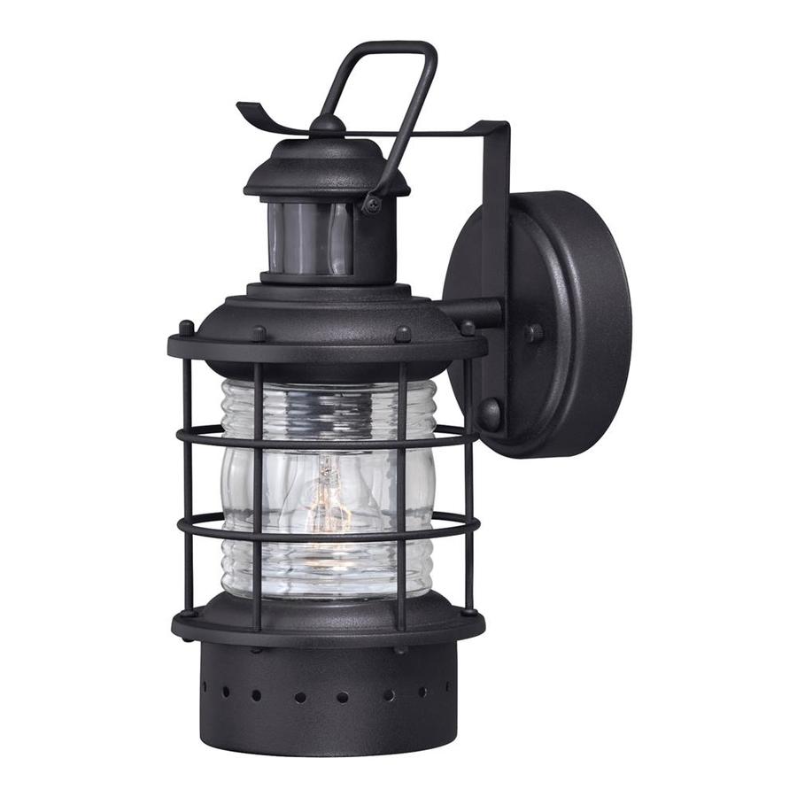 Cascadia Lighting Hyannis 12.0in H Textured Black Motion Activated