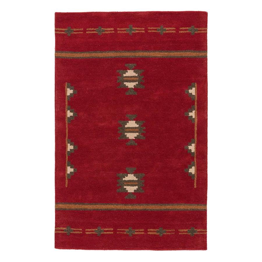 Jaipur Cabin Fir Red Ochre Nine Iron Area Rug Indoor Handcrafted