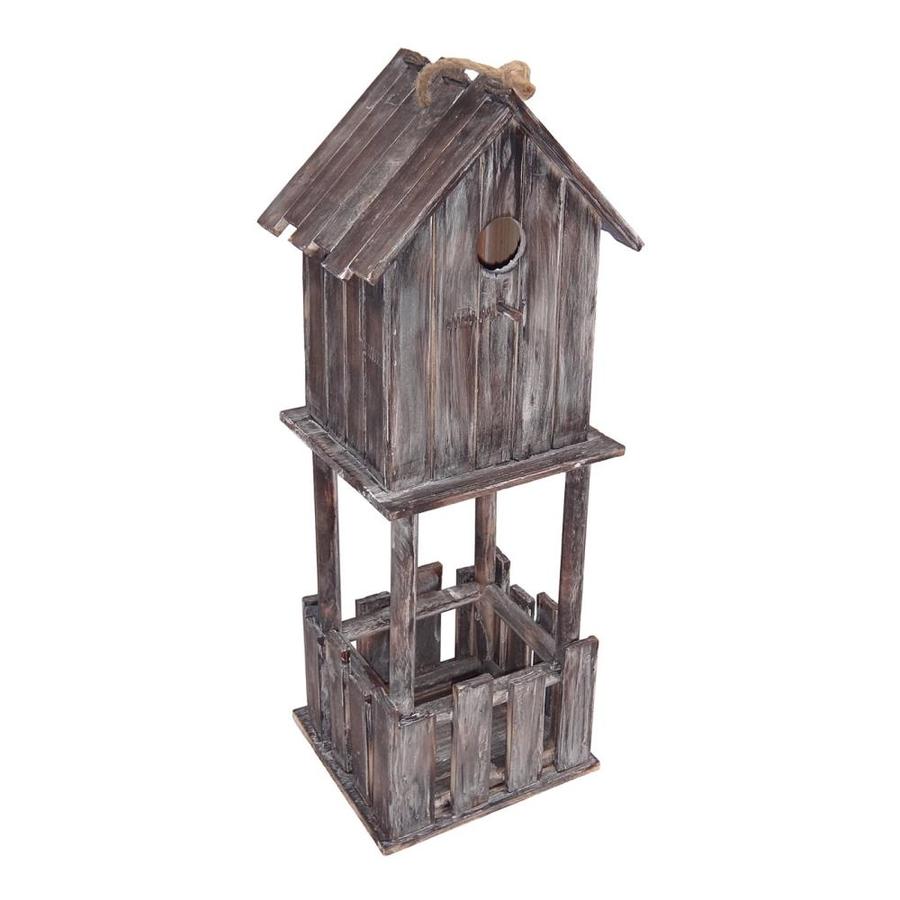 Cheung's Wooden Decorative Birdhouse On Stand at Lowes.com