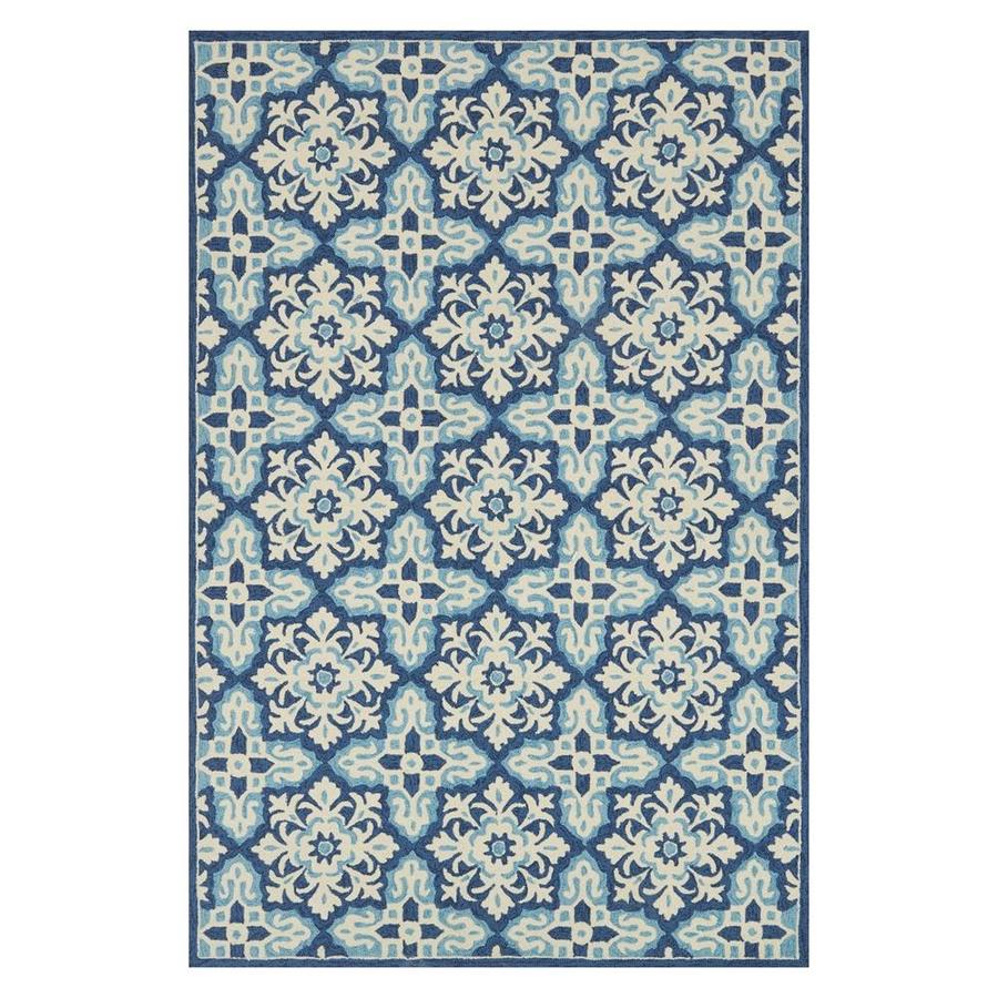 Loloi Venice Beach Ivory Blue Indoor Outdoor Handcrafted Area Loloi Venice Beach Ivory Blue Indoor Outdoor Handcrafted Area Rug Common 5