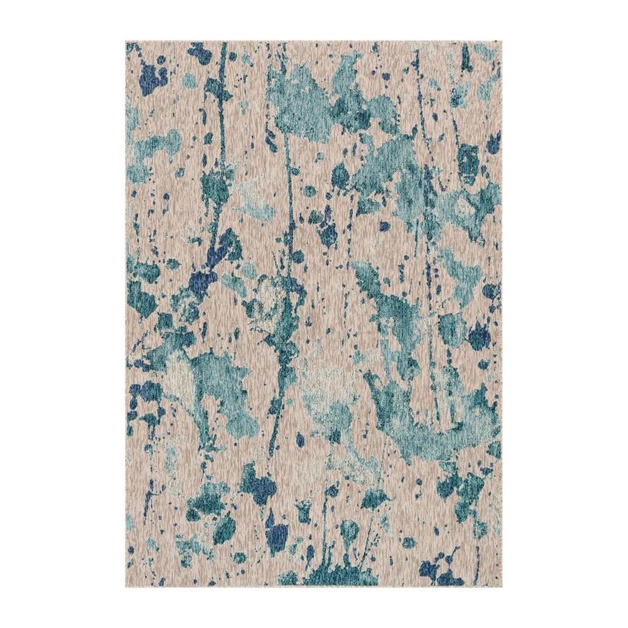 Loloi Newport Aqua Gray Indoor Outdoor Area Rug Common 3 X 5 Loloi Newport Aqua Gray Indoor Outdoor Area Rug Common 3 X 5