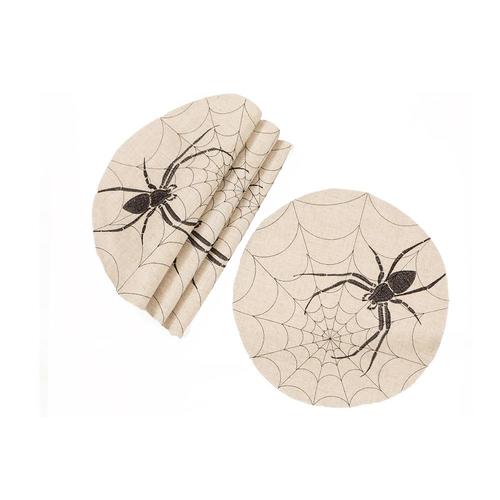 Xia Home Fashions Halloween Creepy Spiders Double Layer 16 In