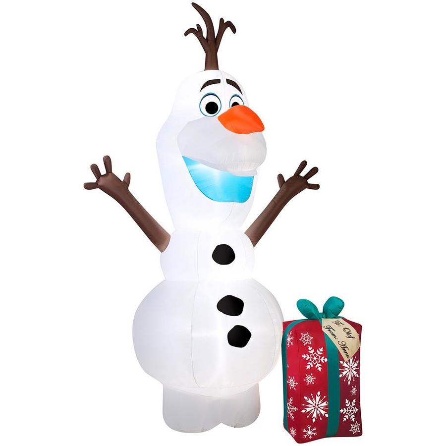 J. Marcus 12-ft Lighted Olaf Christmas Inflatable at Lowes.com