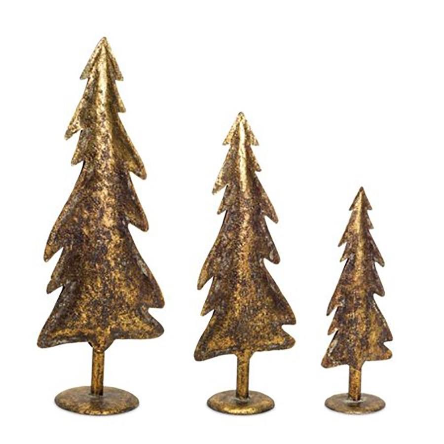 Melrose International Tree (Set of 3) 13-inH, 17.5-inH, 22-inH Metal at ...