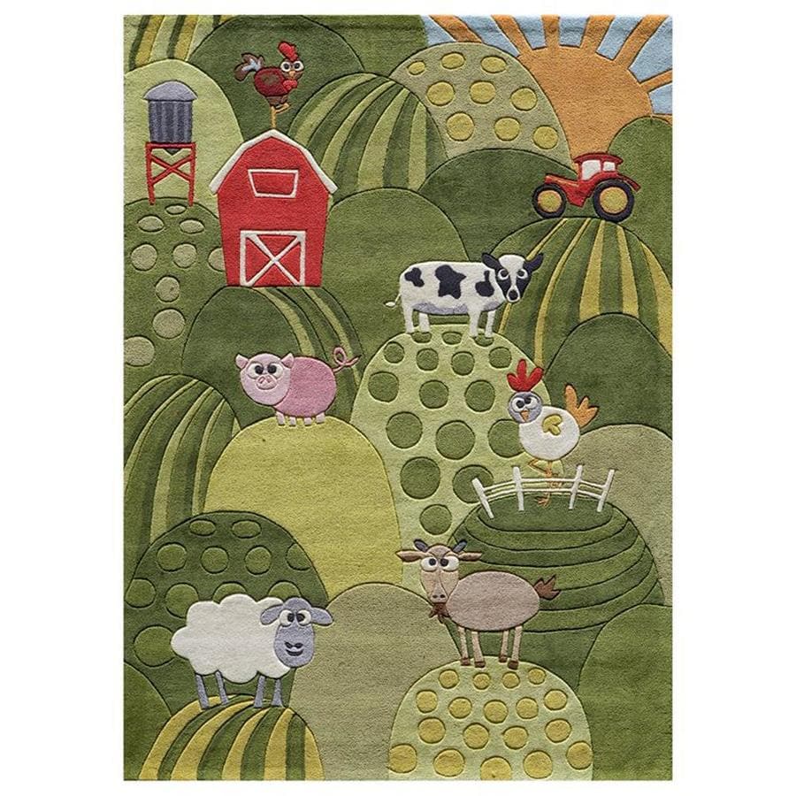 Momeni Lil Mo Whimsy Gr Indoor Handcrafted Animals Area Rug Momeni Lil Mo Whimsy Gr Indoor Handcrafted Animals Area Rug Common 4 X 6