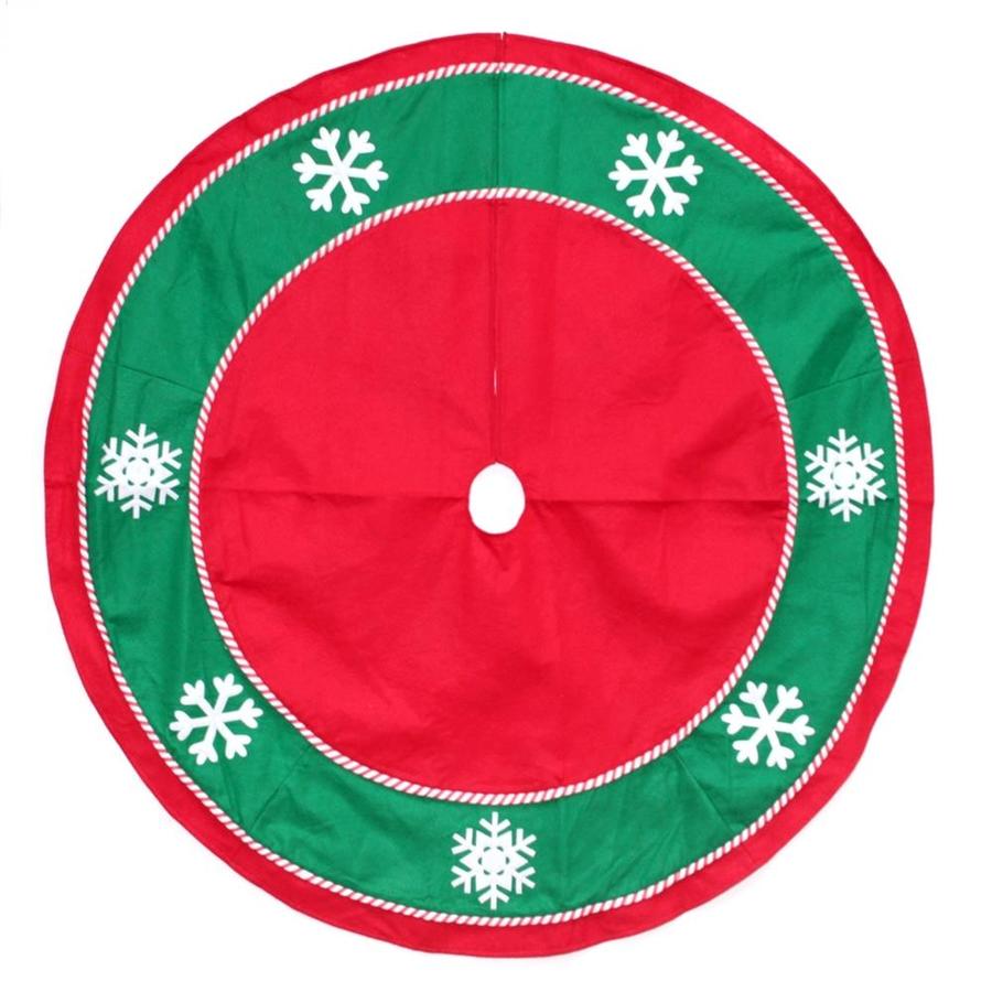 Northlight 46-in Red Christmas Tree Skirt in the Christmas Tree Skirts ...