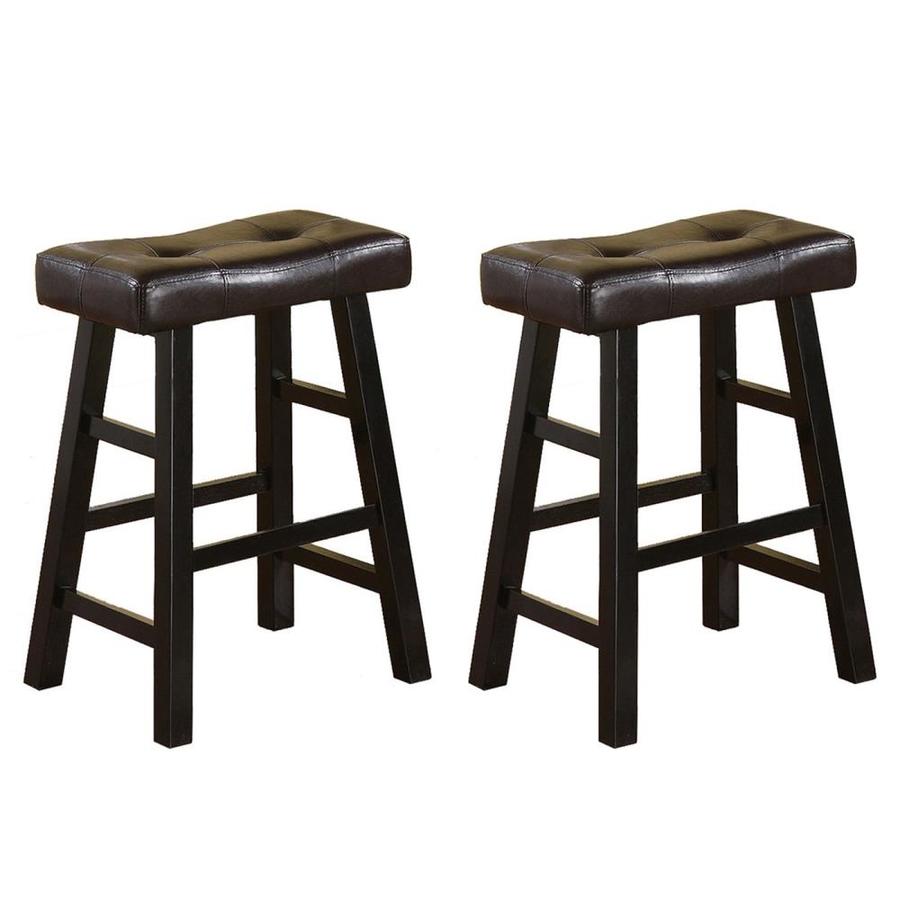 poundex-set-of-2-black-espresso-faux-leather-counter-stools-at-lowes