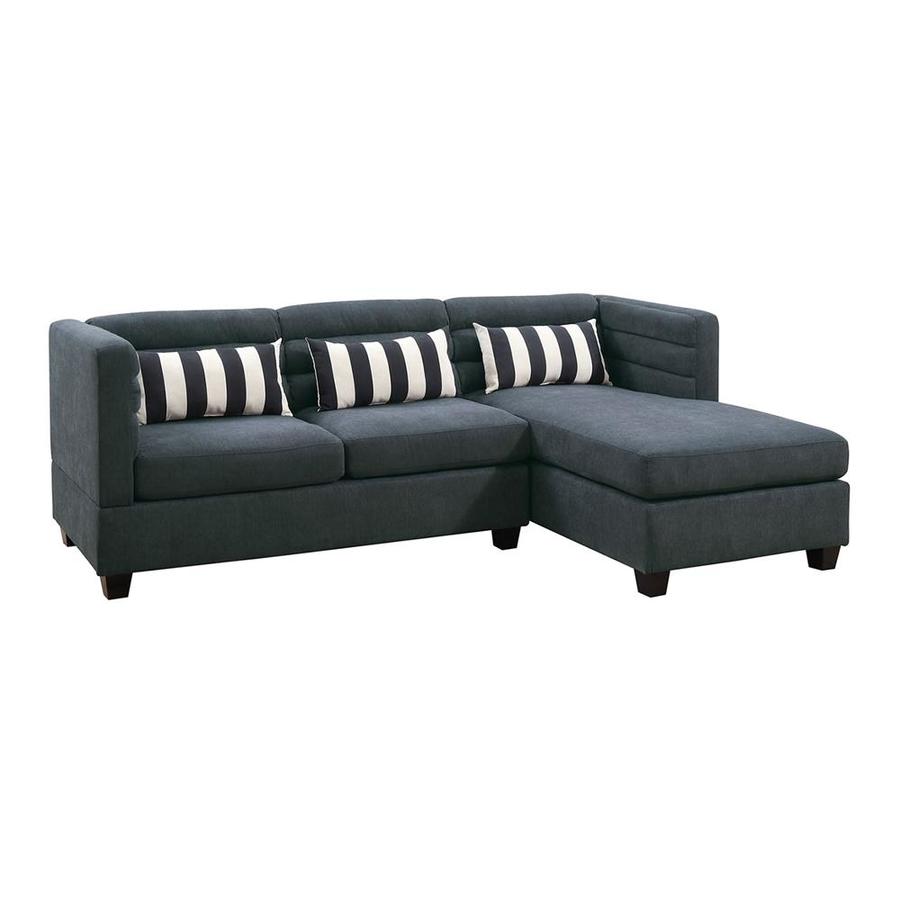 Poundex Bobkona Darell 2 Piece Sectional Sofa At Lowes Poundex Bobkona Darell 2 Piece Sectional Sofa