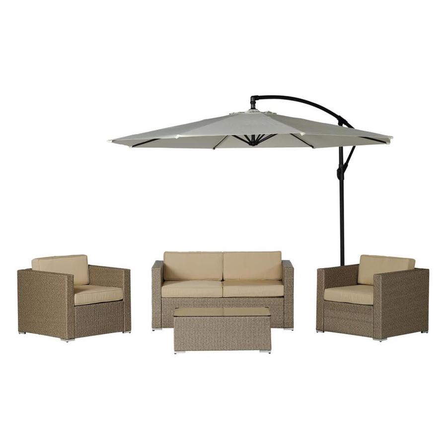 patio conversation set with umbrella