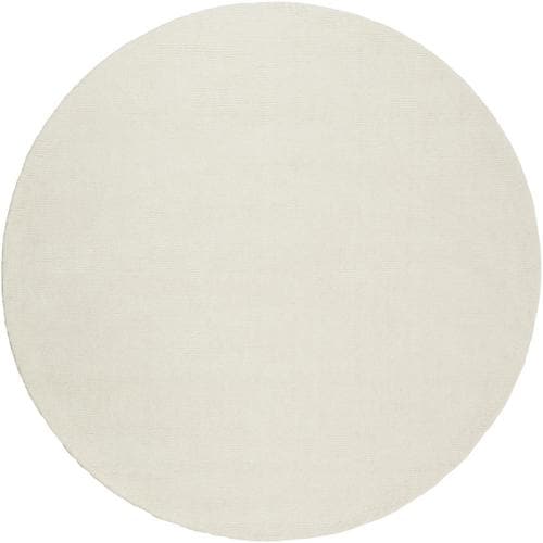 Surya Mystique Cream Round Indoor Solid Handcrafted Area Rug in the