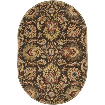 Surya Caesar Dark Brown Oval Indoor Handcrafted Oriental Area Rug Surya Caesar Dark Brown Oval Indoor