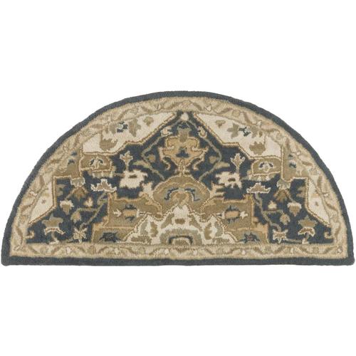 Surya Caesar Navy Semicircular Indoor Handcrafted Oriental ...