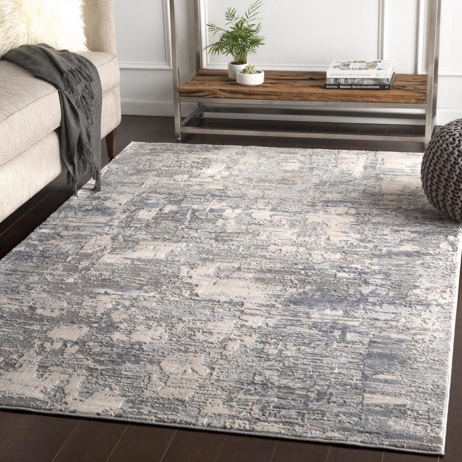 Surya Alpine 5 x 8 Grey Indoor Abstract Industrial Area Rug in the Rugs ...